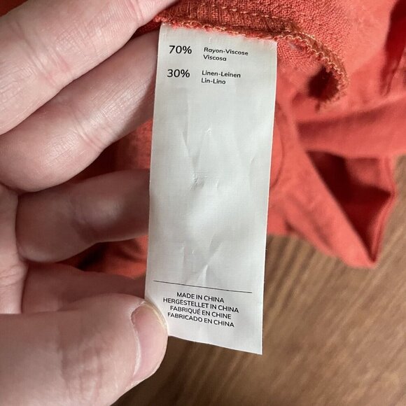 Cupshe Women M Orange Linen Blend Sleeveless Bow One-Shoulder Mini Dress NWT - Picture 8 of 10